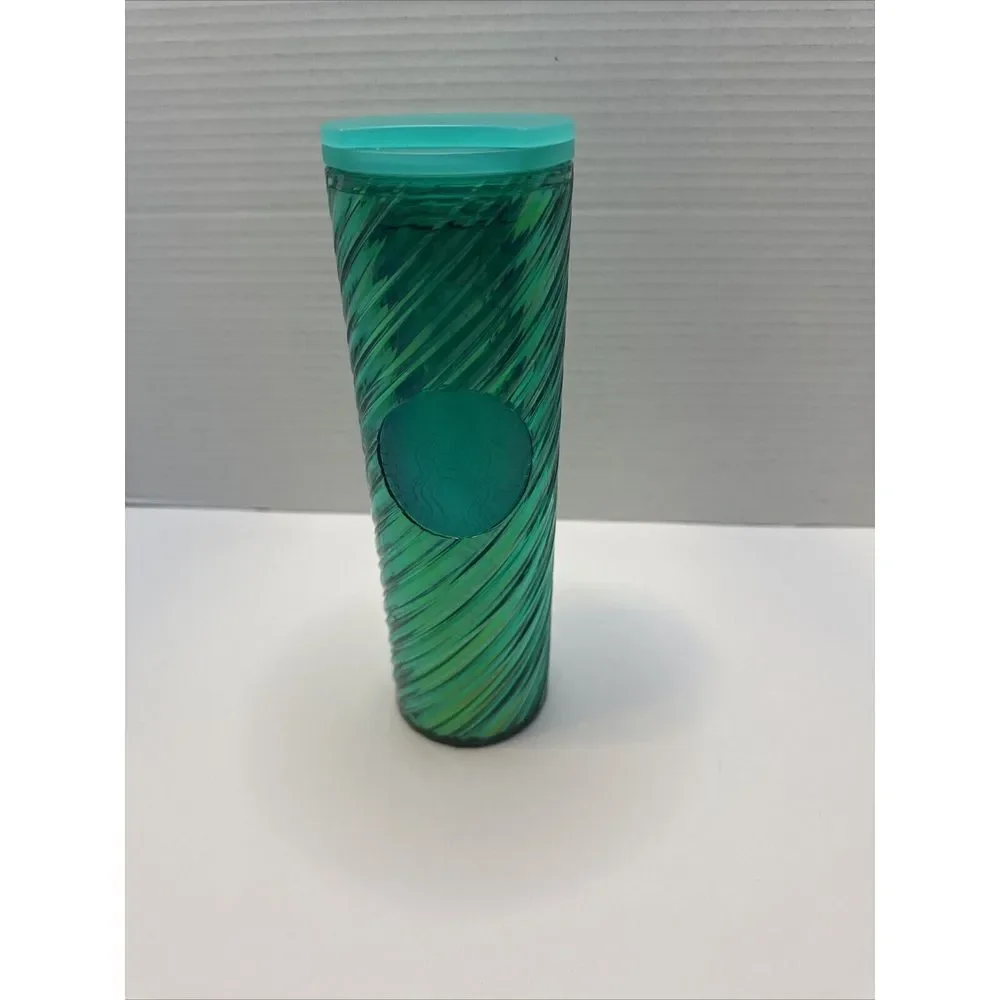 Starbucks Holiday Collection 2022 Swirl Textured 16 oz Tumbler Christmas Green